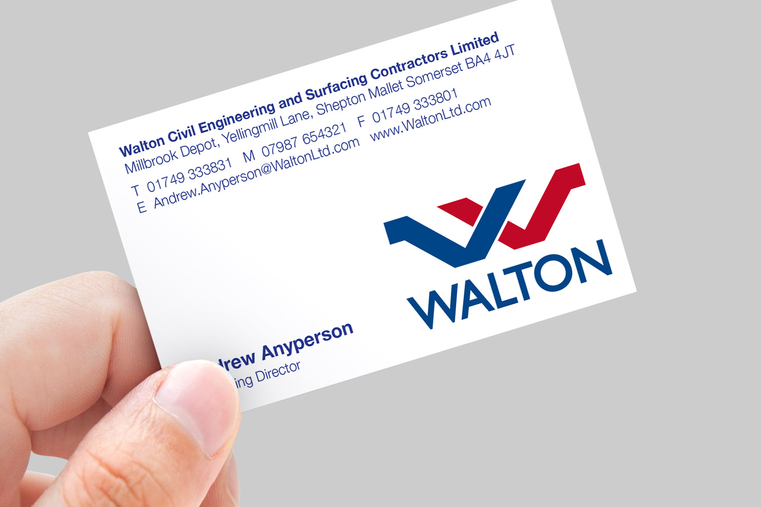 Walton business card