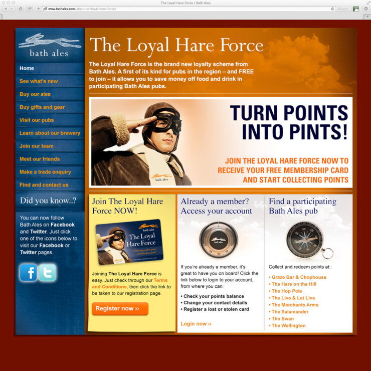 The Loyal Hare Force web page