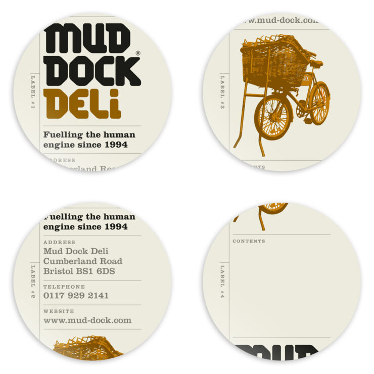 Mud Dock Deli labels