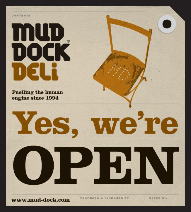 Mud Dock Deli signage