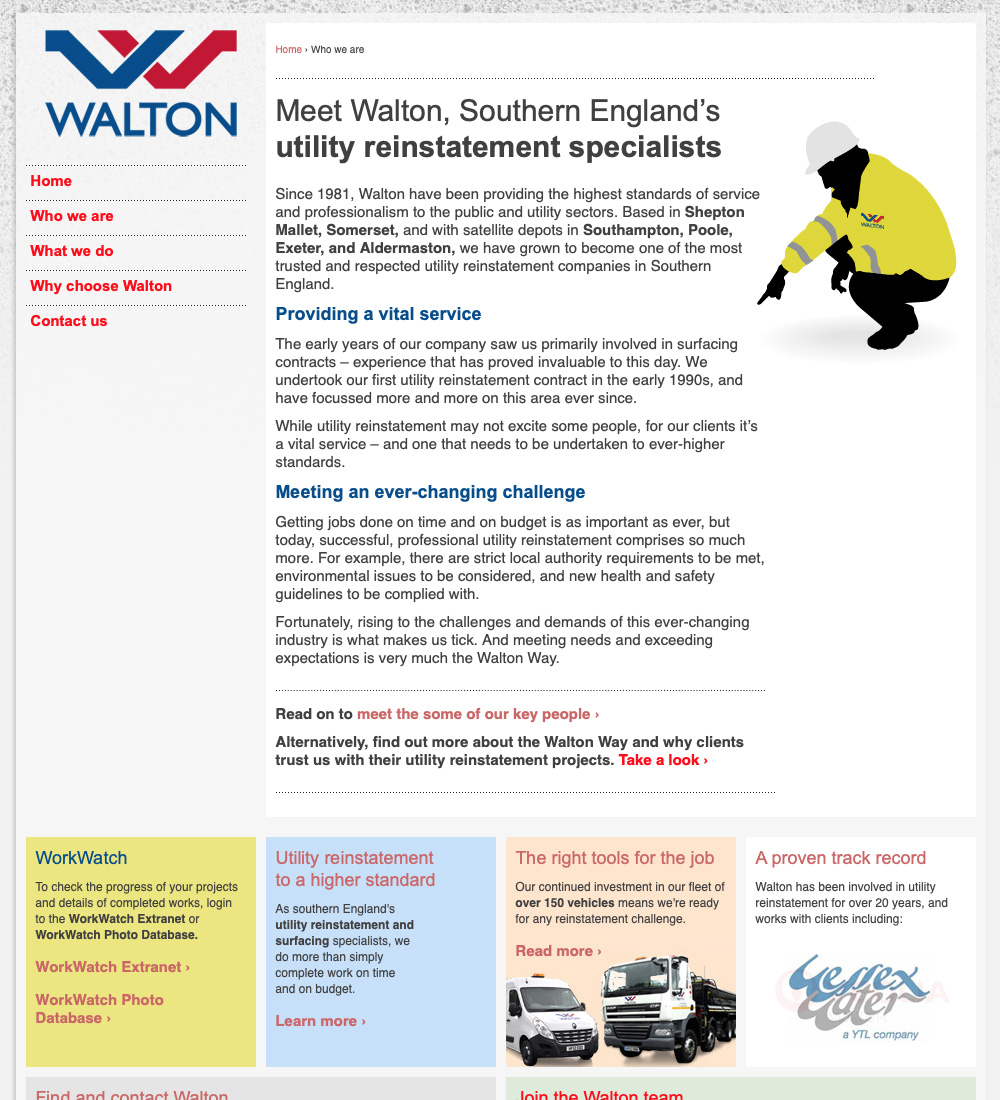 The new Walton website