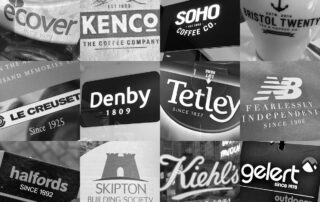 Examples of brands showcasing the date they started
