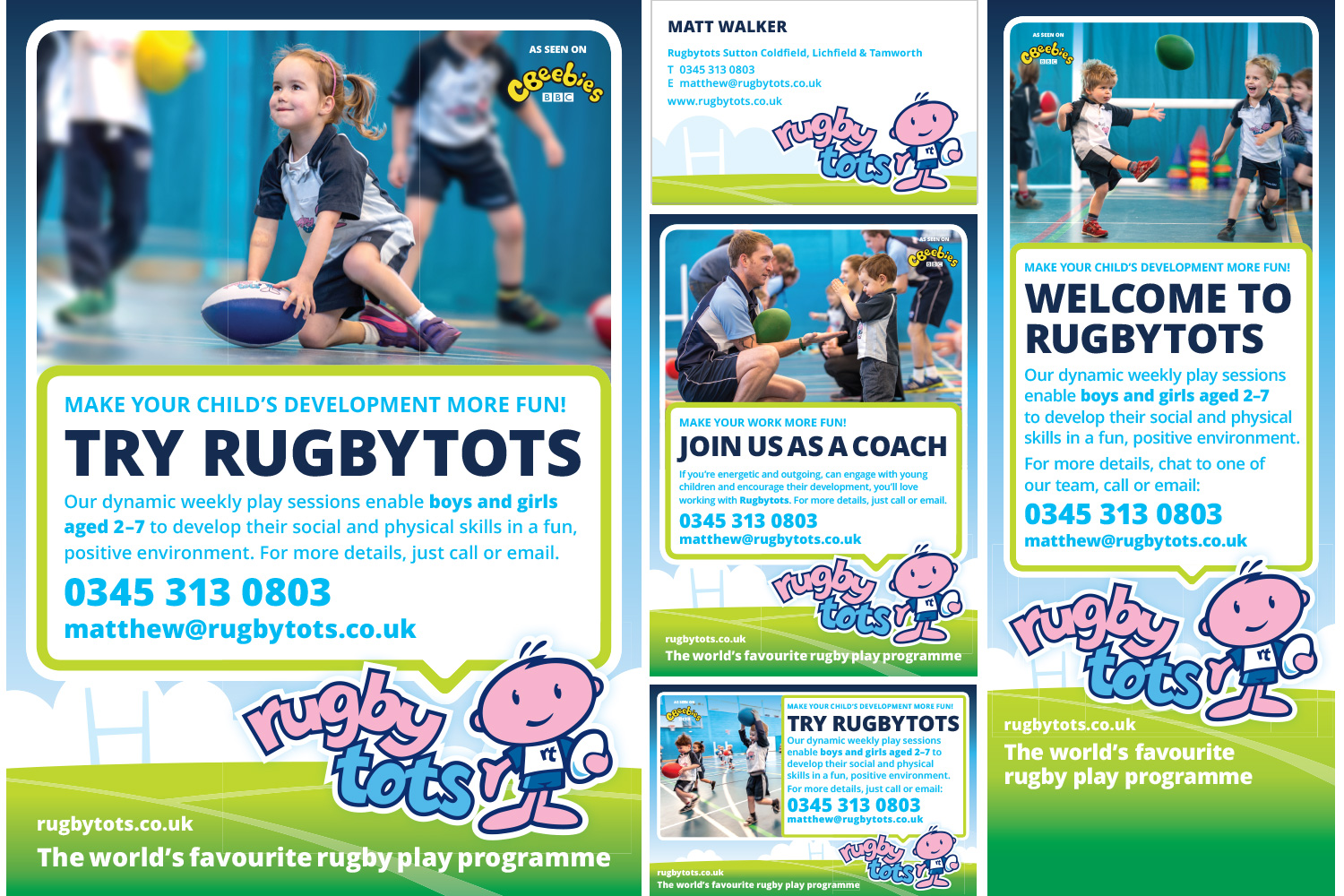 Rugbytots marketing materials in English