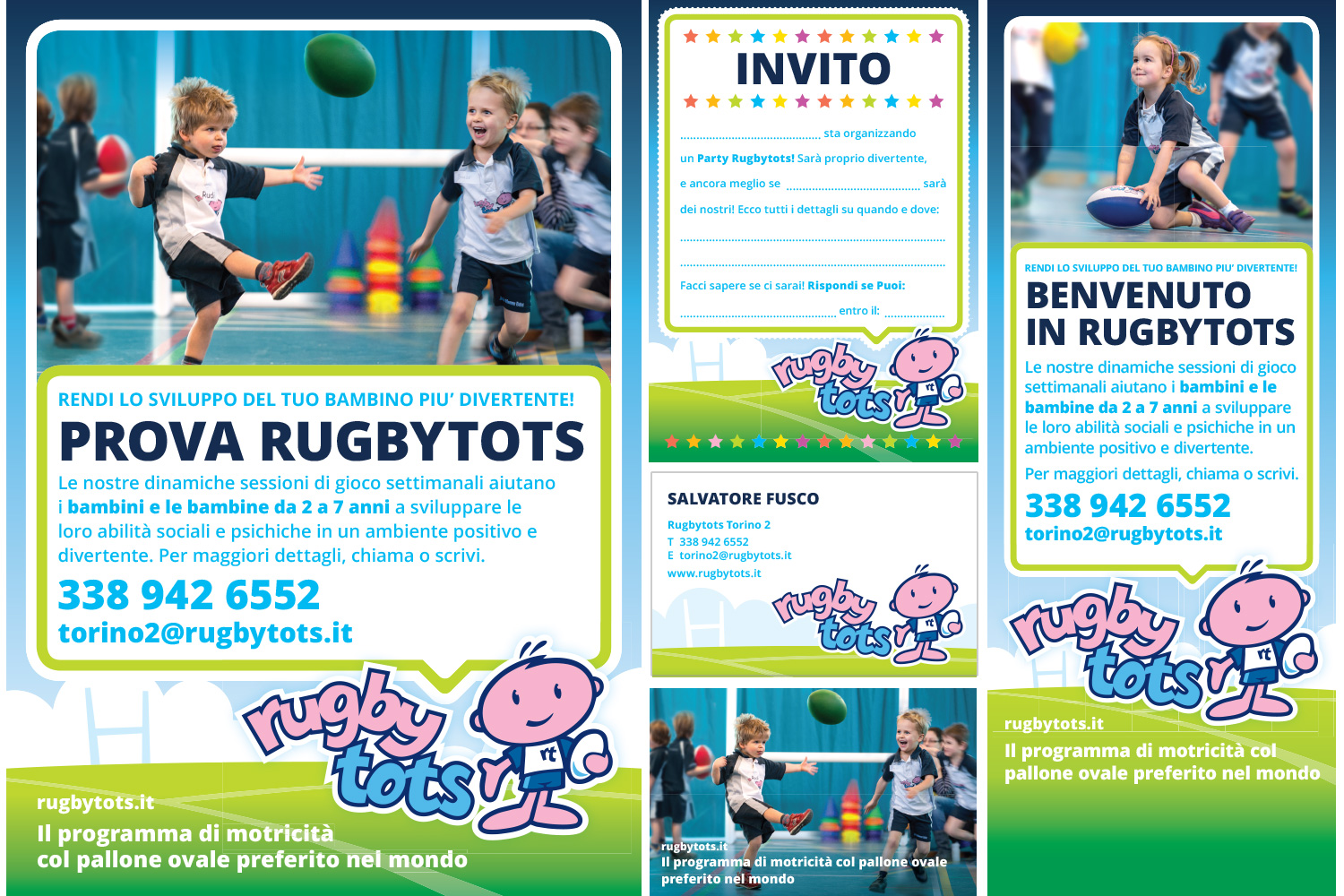 Rugbytots marketing materials in Italian