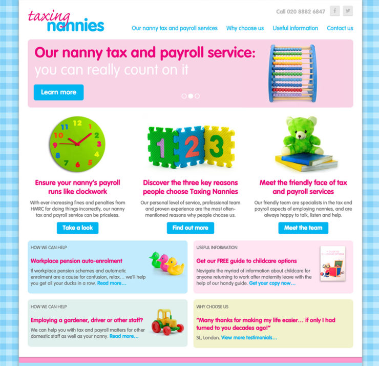 Taxing Nannies website