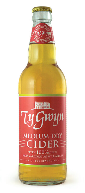 The new Ty Gwyn Medium Dry Cider label (2015)