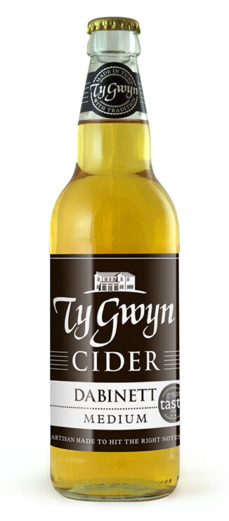 The new Ty Gwyn Medium Cider label (2019)