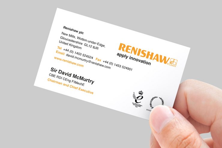 Renishaw business card