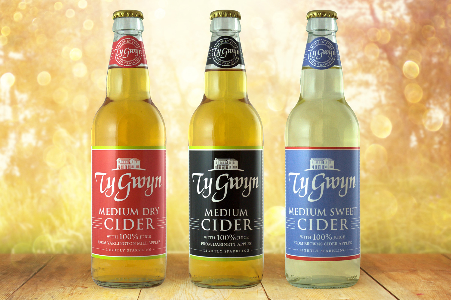 Ty Gwyn Cider bottles
