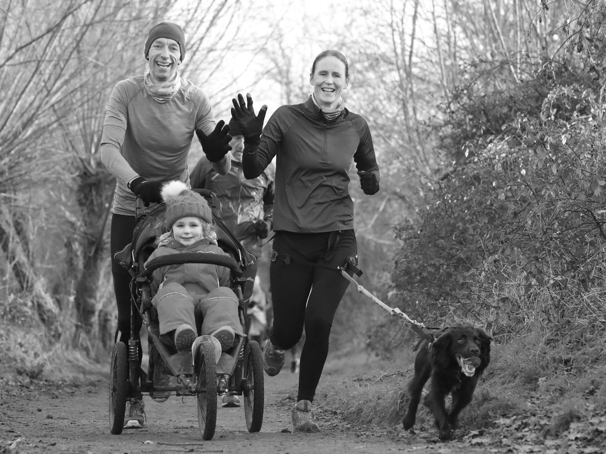 Jeff Fuge and family at Parkrun