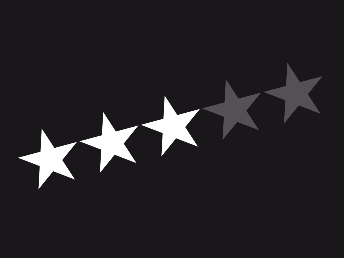 5-star review graphic.